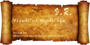 Vizvári Rozália névjegykártya