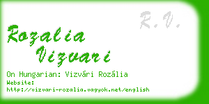 rozalia vizvari business card